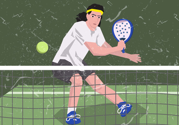 Man Playing Padel - Kostenloses vector #411179